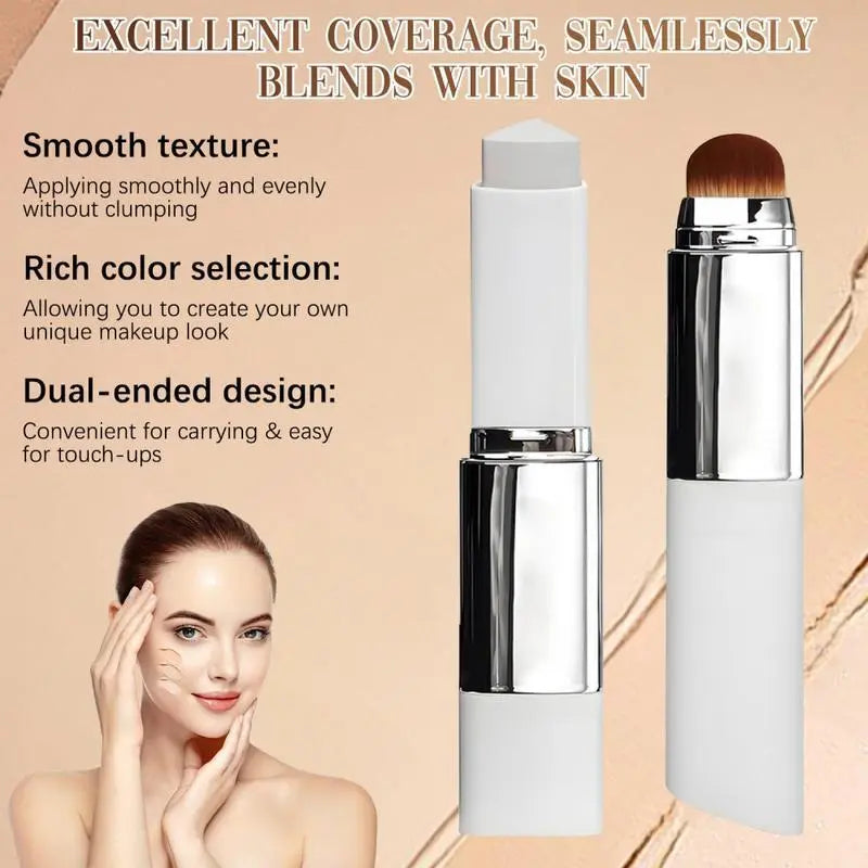 elroel foundation stick applied on face natural glow