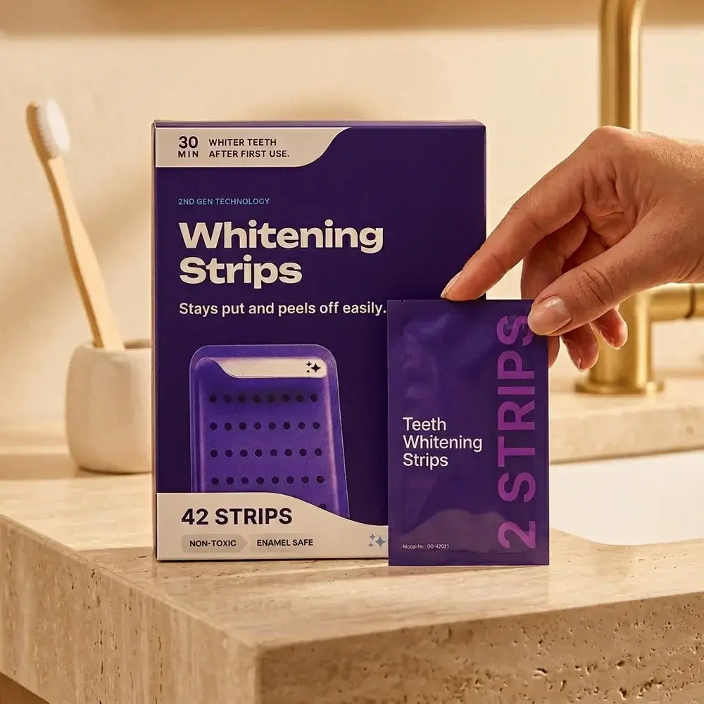 Buy Best Peroxide Free Purple Teeth Whitening Strips Safe Emira Fix